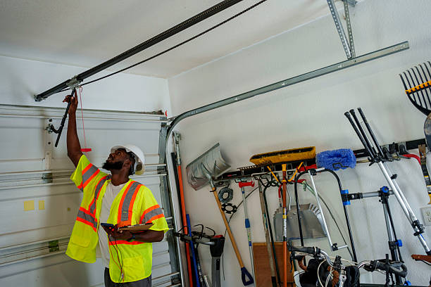 Professional Garage Door Panel Replacement technician working in Alpharetta, GA